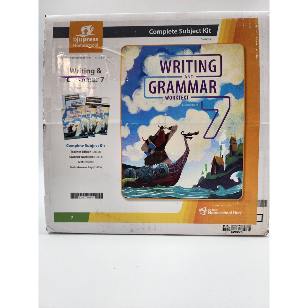 BJU Press Homeschool Writing & Grammar 7 Complete Subject Kit 4th Ed 528273 New